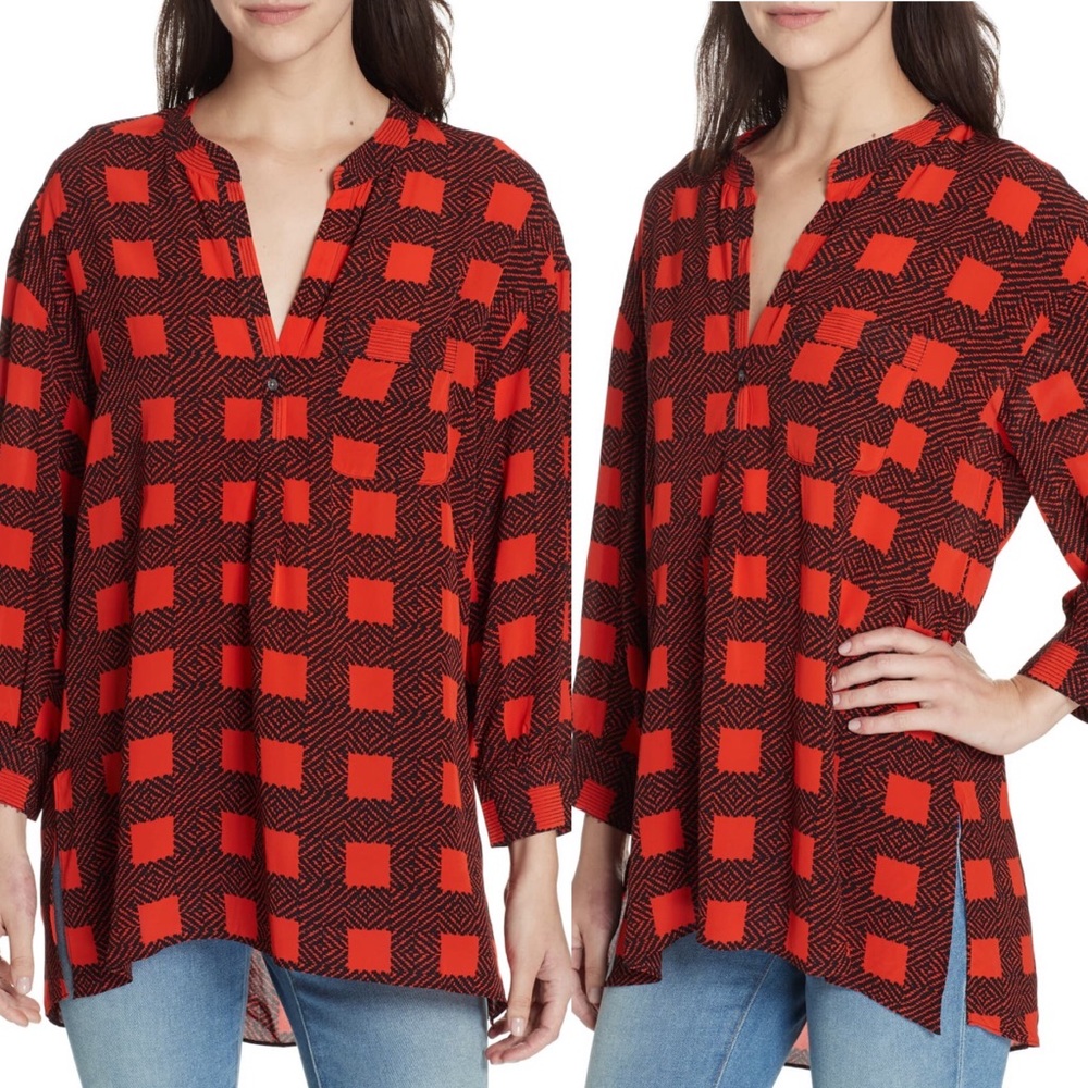 Joie Nias Plaid Top Small